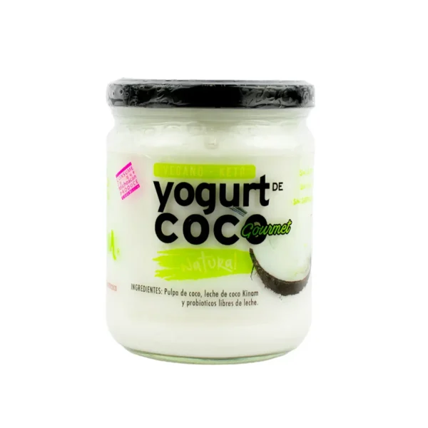 Yogurt de coco natural gourmet Kinam 500ml frasco de cristal