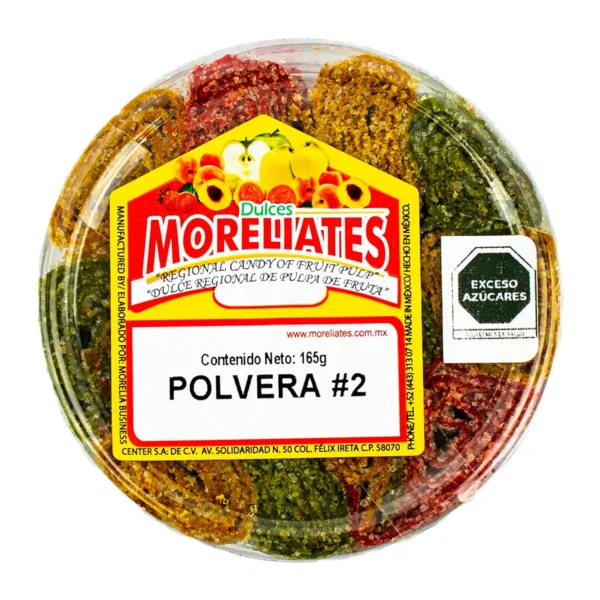 Polvera de Dulces Regionales Moreliates Pulpa de Fruta 165 g.