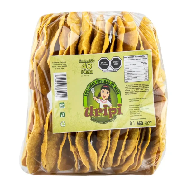 Tostadas Caseras de Maíz Tostadas Uripi 40 - 100 Piezas