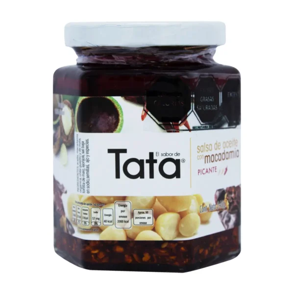 Salsa de Aceite con Macadamia El Sabor de Tata Ultra Picante 240 g