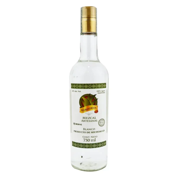 Mezcal Artesanal Blanco Kurhikua 100% Agave Americana 750 ml