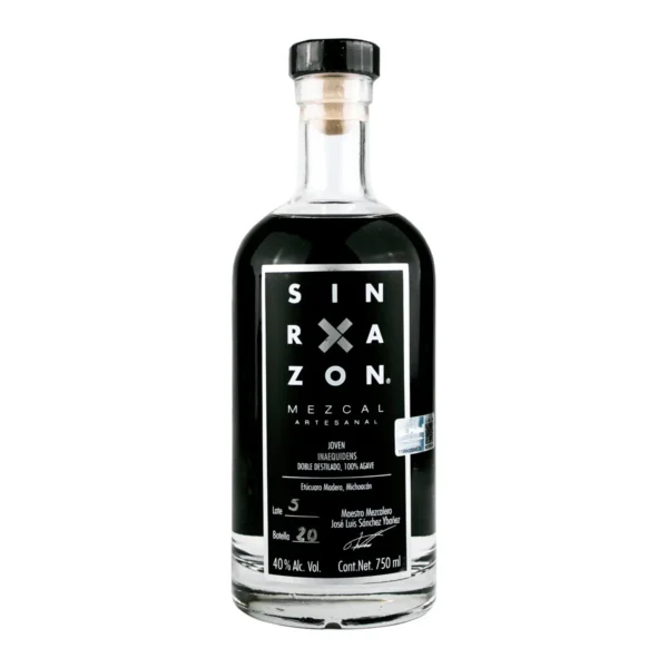 Mezcal Artesanal Joven SINRAZON Inaequidens Doble Destilado 100% Agave 750 ml