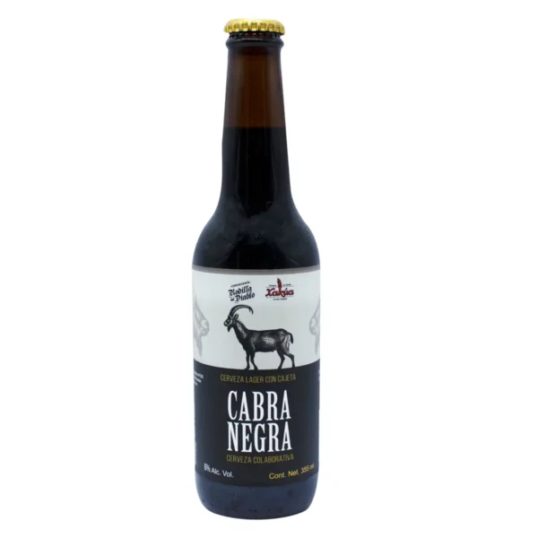 Cerveza Lager con Cajeta Cabra Negra Xakúa, 355 mL