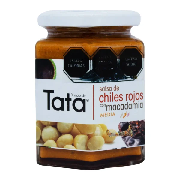 Salsa de Chiles Rojos con Macadamia El Sabor de Tata 240 g