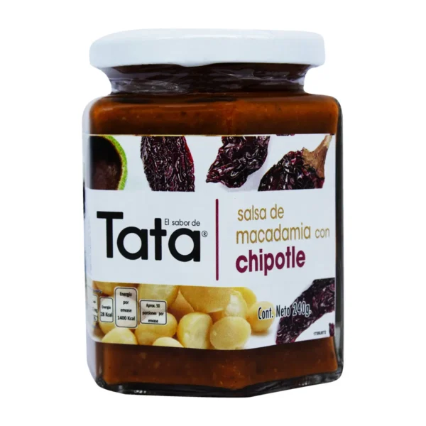 Salsa de Macadamia con Chipotle El Sabor de Tata 100% Natural 240 g