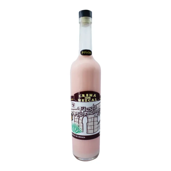 Crema con Mezcal Fiesta Michoacana Sabor Piñón 750 ml