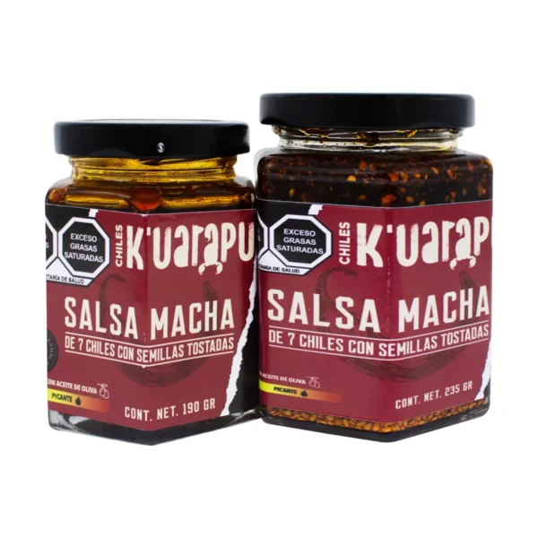Salsa Macha Chiles K´uarapu de 7 Chiles con Semillas Tostadas 190 g