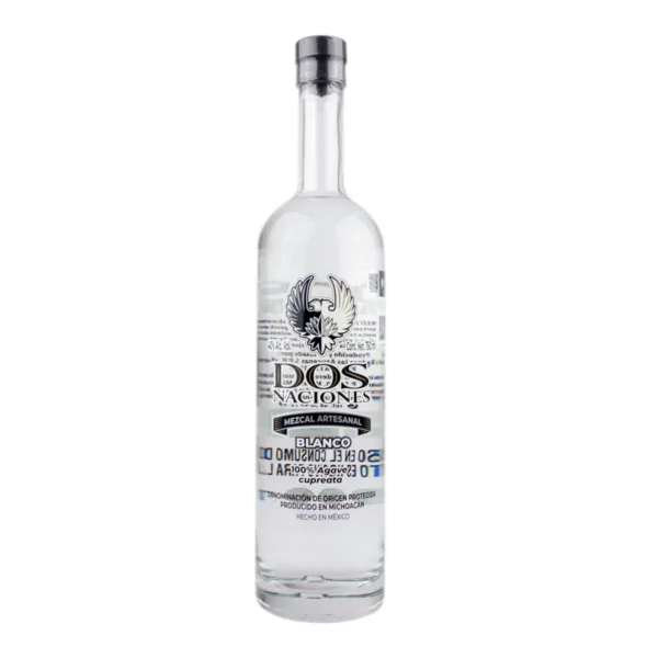 Mezcal Artesanal Blanco Dos Naciones 100% Agave Cupeatra