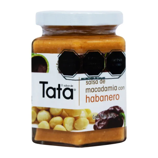 Salsa de Macadamia con Habanero El Sabor de Tata 100% Natural 240 g