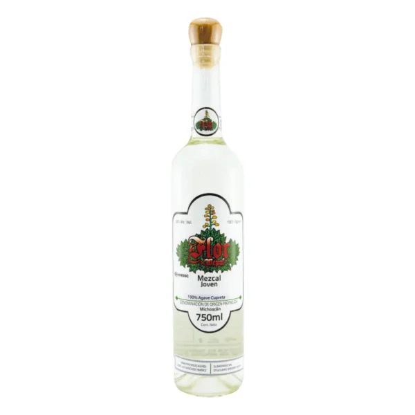 Mezcal Joven La Flor del Mezcal 100% Agave Cupreta 750 ml