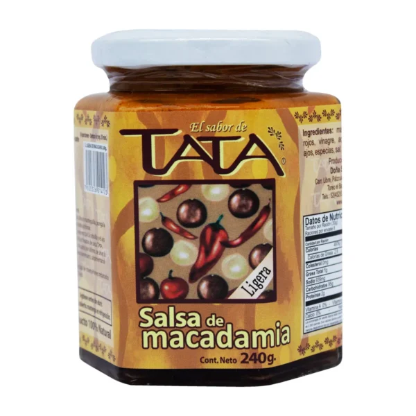 Salsa de Macadamia El Sabor de Tata Ligera 240 g