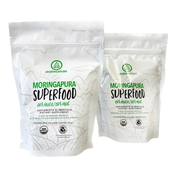 Polvo de Moringa Moringa Pura Orgánica 250 g