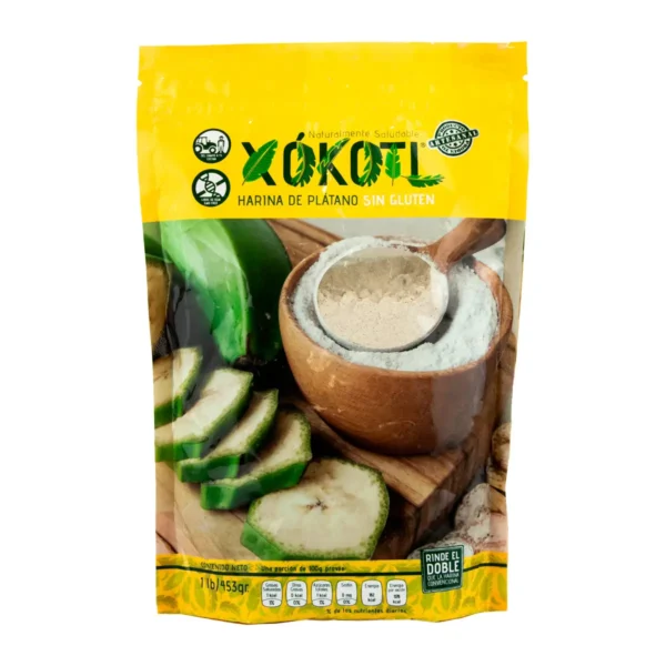 Harina de Plátano Xokotl Sin Glutén 453 g. - Image 3
