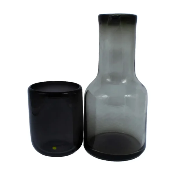 Jarrón De Cristal Negro Zilá Home Decor