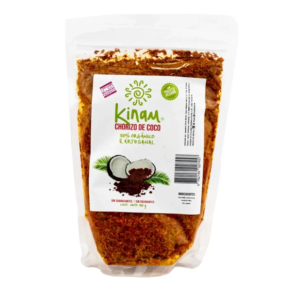 Chorizo de Coco Kinam 100% Orgánico y Artesanal 400 g