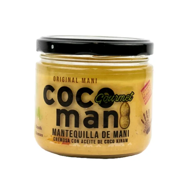 Mantequilla de Maní Cremosa con Aceite de Coco Kinam Coco Man Gourmet