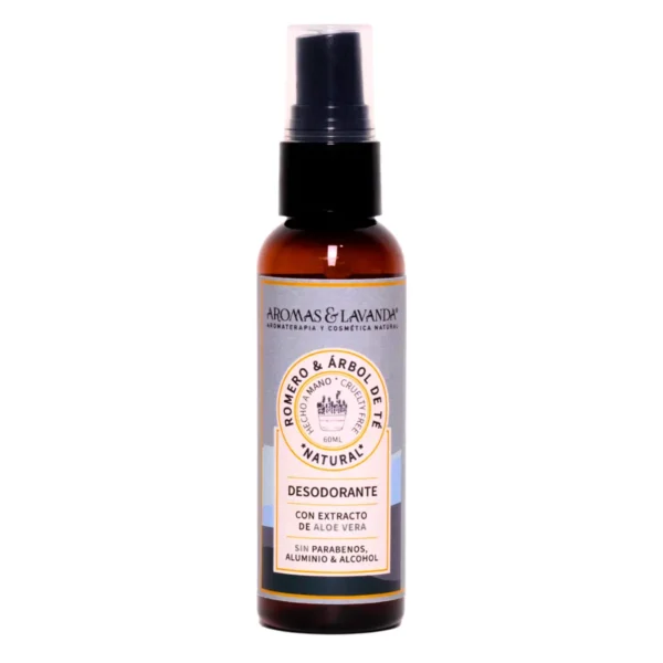 Desodorante Aromas y Lavanda Romero y Arbol de Té 60 ml