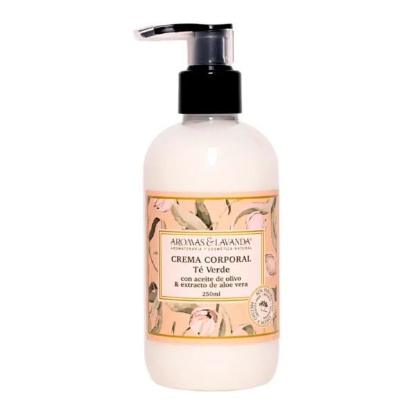Crema Corporal Té Verde Aromas y Lavanda Aceite de Olivo 250 ml