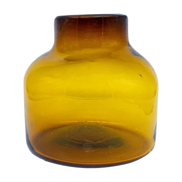 Jarrón de Cristal Amarillo Zilá Home Decor