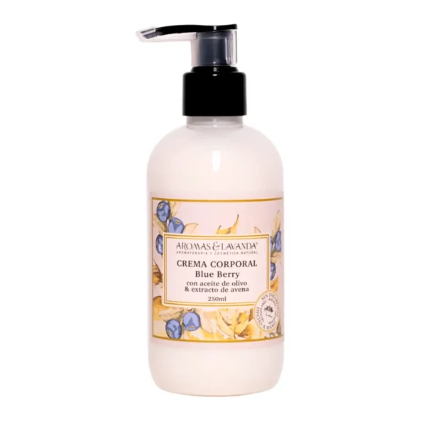Crema Corporal Blue Berry Aromas y Lavanda Aceite de Olivo y Extracto de Avena 250 ml