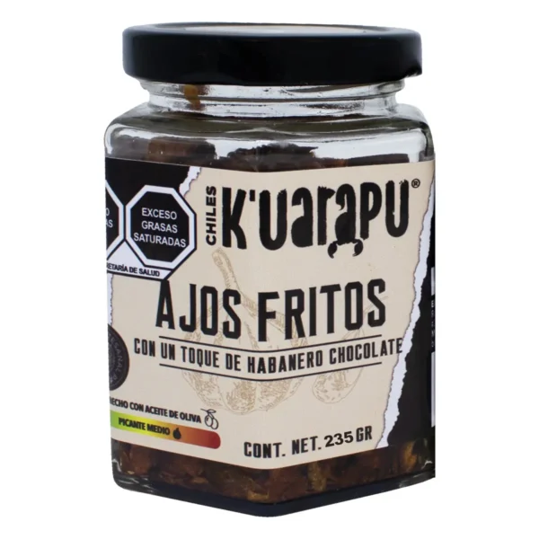 Ajos Fritos Chiles K'uarapu con un Toque de Habanero Chocolate 190 g - Image 3