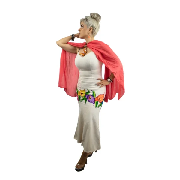 Bordados y Deshilados Tradicionales KARITHINA Vestido Blanco Bordado - Image 2