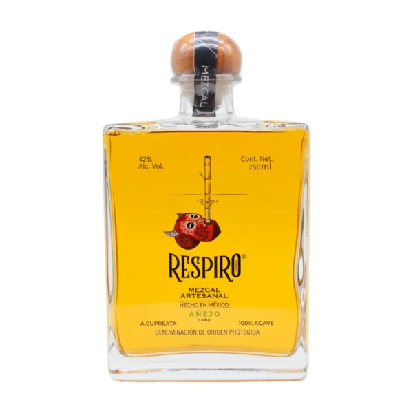 Mezcal Artesanal Añejo Respiro 100% agave cupreata 750 ml