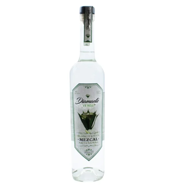 Mezcal Artesanal Blanco Joven Diamante Verde 100 % Agave 750 ml