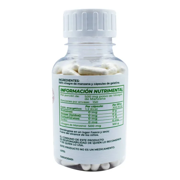 Suplemento Alimenticio a Base de Vinagre de Manzana Vingrett 150 cápsulas - Image 4