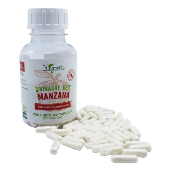 Suplemento Alimenticio a Base de Vinagre de Manzana Vingrett 150 cápsulas - Image 2