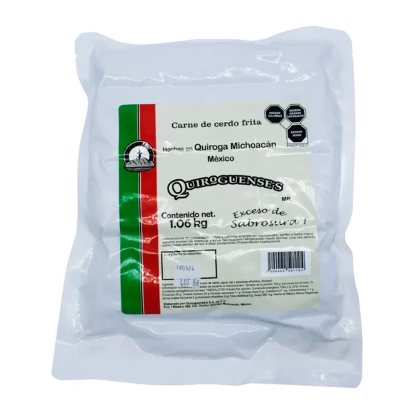 Carne de Cerdo Frita Quiroguense´s Sin Conservadores Estilo Michoacán 1.06 kg