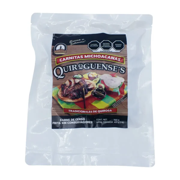 Carnitas Michoacanas Quiroguenses Carne de Cerdo sin Concervadores 500 g