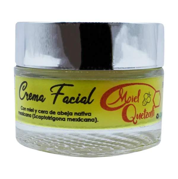Crema Facial Miel Quetzali con Miel y Cera de Abeja Nativa Mexicana