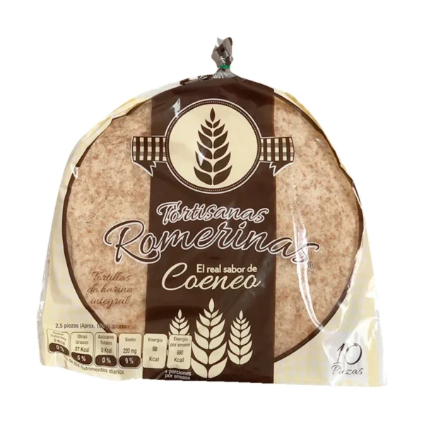 Tortillas de Harina Integral Romerinas Sabor de Caenea 10 pzas