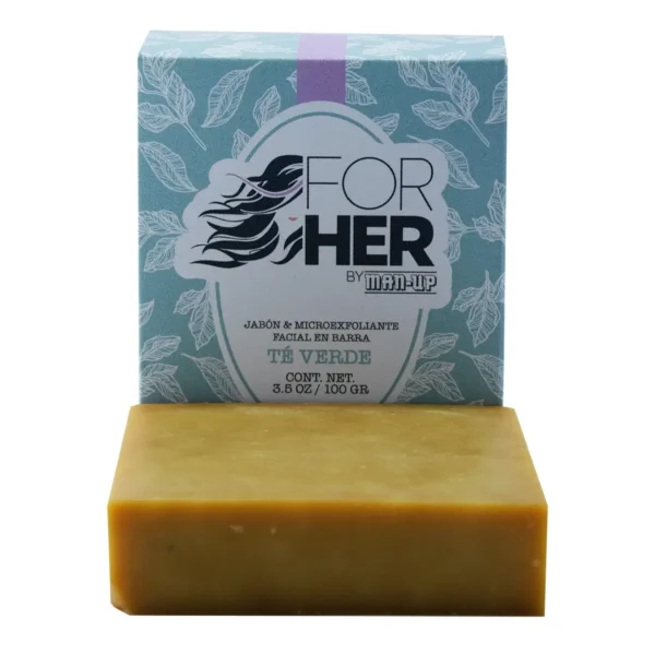 Jabón Microexfoliante Facial en barra Man Up con Té Verde 100 g