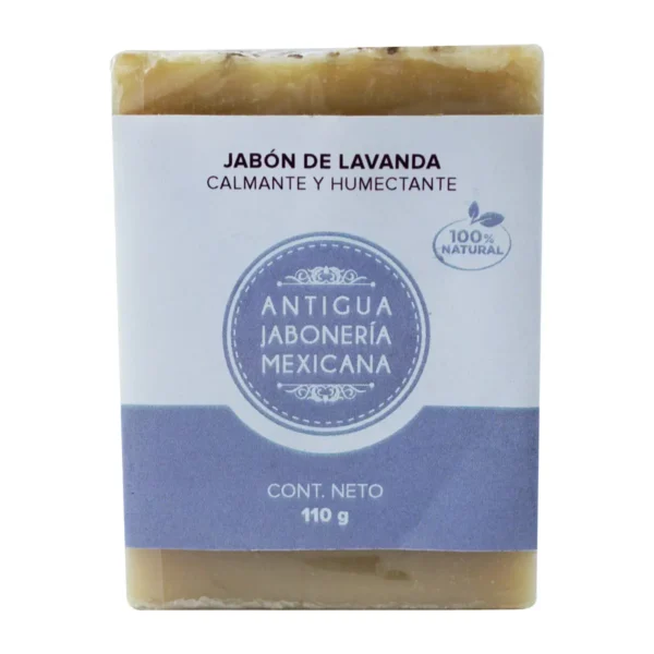 Jabón de Lavanda Antigua Jabonería Mexicana Calmante y Humectante 110 g