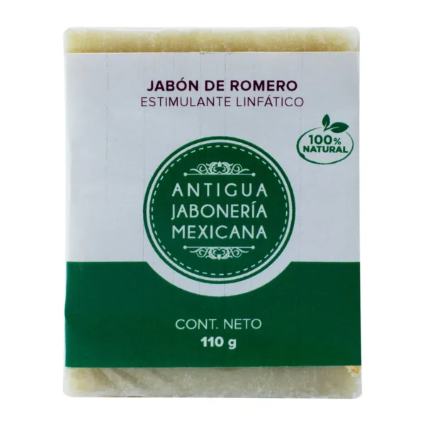 Jabón de Romero Antigua Jabonería Mexicana Estimulante Linfático 110 g