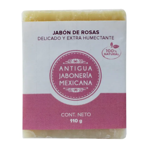 Jabón de Rosas Antigua Jabonería Mexicana Extra Humectante 110 g