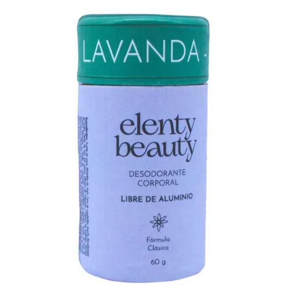 Desodorante Corporal olor Lavanda Elenty Beauty Libre de Aluminio 60 g