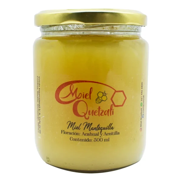 Miel Mantequilla Miel Quetzali Floración de Acahual y Aceitilla 500 ml
