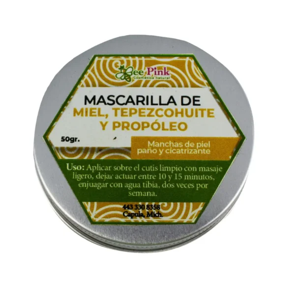 Mascarilla de Miel, Tepezcohuite y Propóleo Ápicola Celda Real 50 g