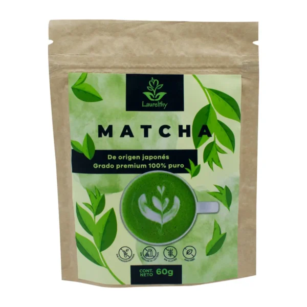 Matcha Japonés Laurelthy Ingredientes 100% Puros 60 g.
