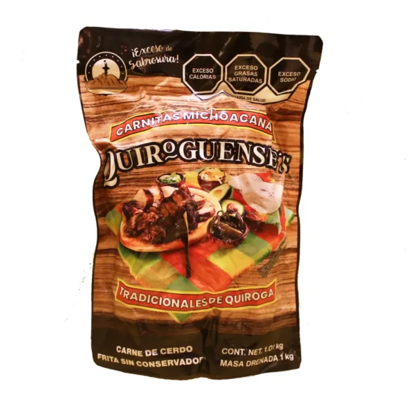 Carnitas Michoacanas Quiroguenses Carne de Cerdo sin Concervadores 1 kg.