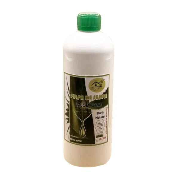 Pulpa de Sábila 100% Natural Aloe Vera Cabaña Bambú 500ml