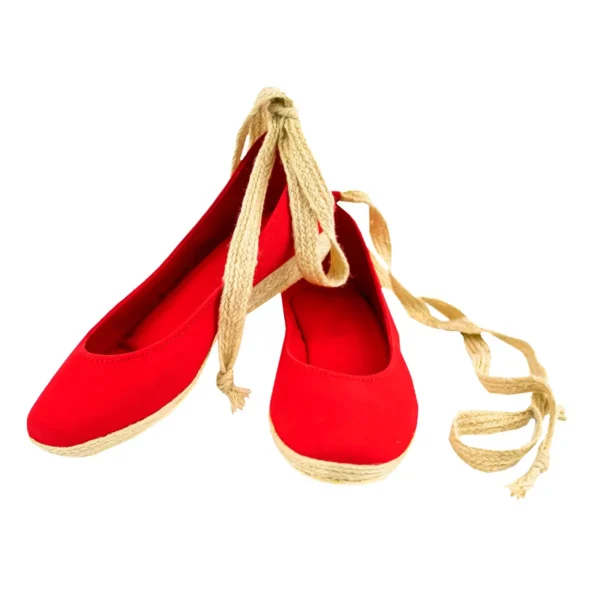 Alpargatas Sujey hechas a mano color rojo