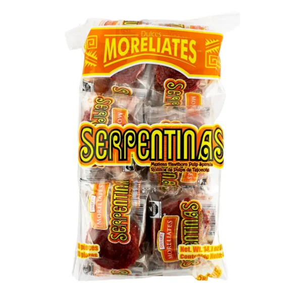 Serpentinas Moreliates rollitos de pulpa de tejocote 400 g.