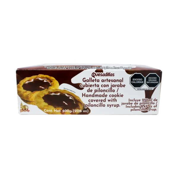 Caja de Quesadillas (galletas artesanales cubiertas de jarabe de piloncillo) Panadería Santa Ana Maya 600 g.