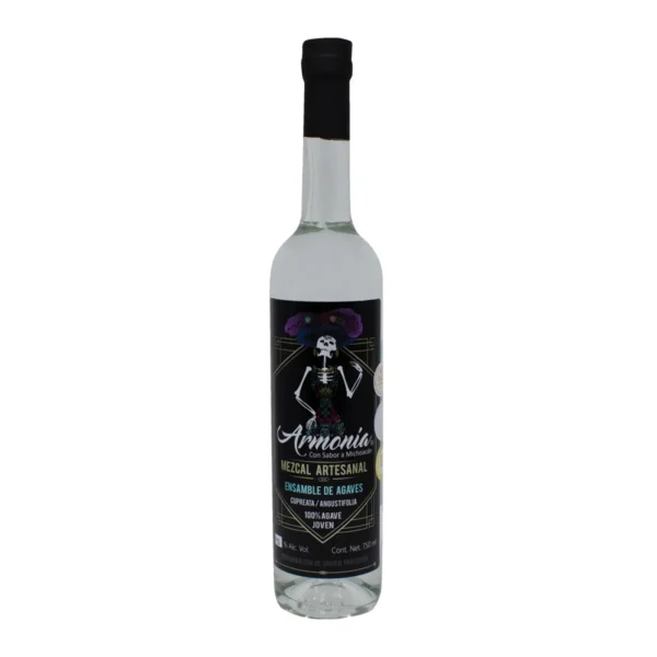 Mezcal Artesanal Esamble de Agaves Cupreata Angustifolia Mezcal Armonía 750 ml.