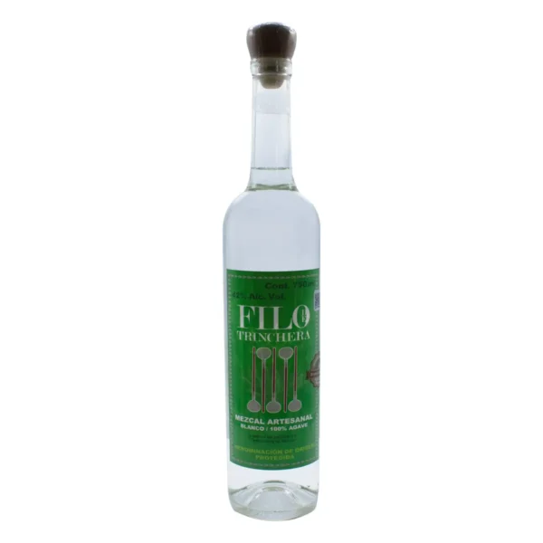 Mezcal Artesanal Blanco Filo de Trinchera 750 ml.