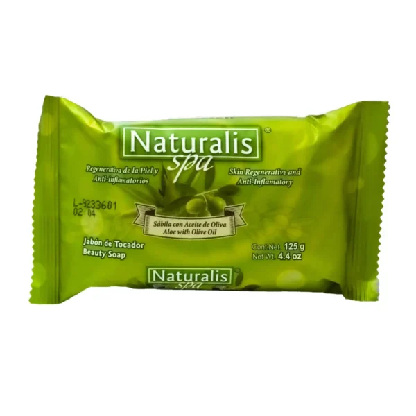 Jabón de Tocador Naturalis Spa Sábila con Aceite de Oliva 125 g.